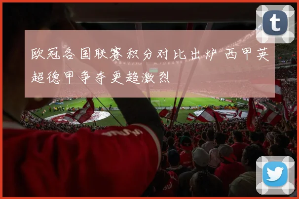 欧冠各国联赛积分对比出炉 西甲英超德甲争夺更趋激烈
